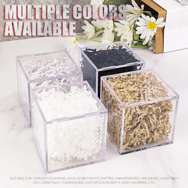 Lechay Crinkle Cut Paper Shred Filler, Box Filler Shredded Paper for Baskets Stuffing for Mother's Day Graduation Birthday Halloween (black) - Image 3
